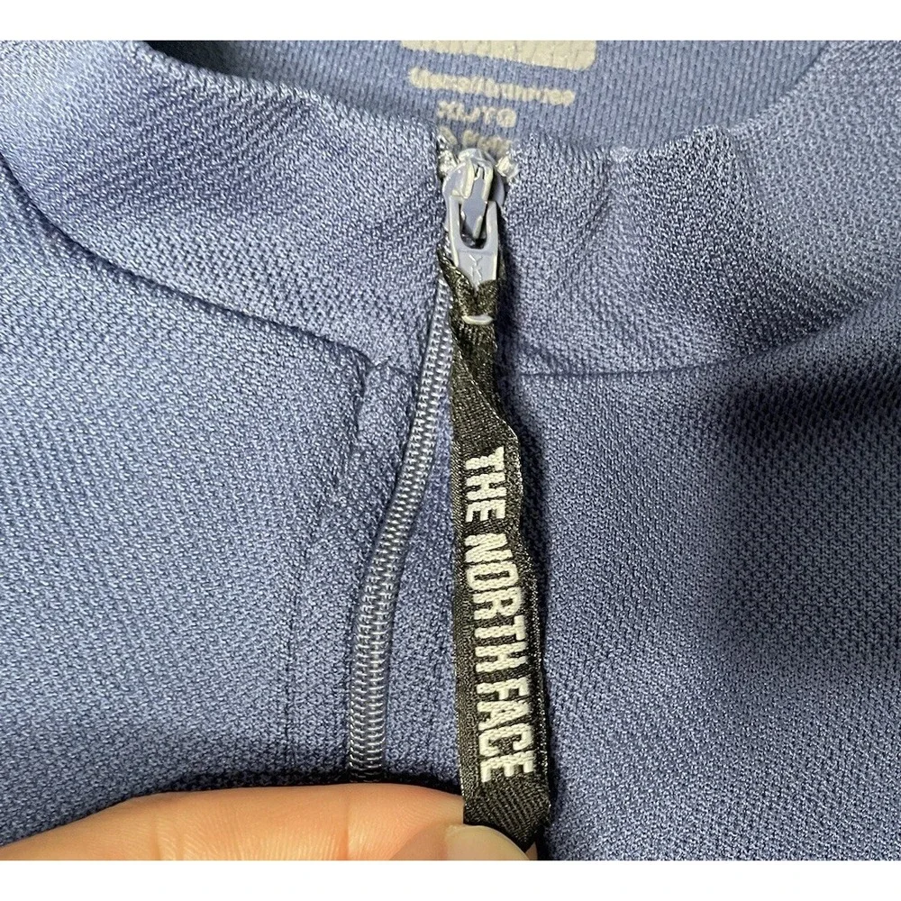The North Face Shirt Mens XL Blue 1/4 Zip Vapor Wick Short Sleeve Athletic Shirt